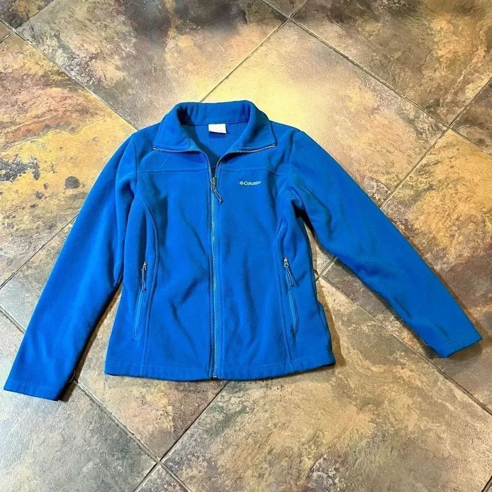 Columbia Turquoise Zip Up Cardigan Jacket Small - Picture 5 of 13